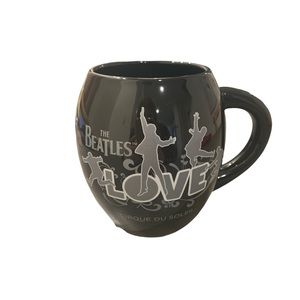 The Beatles Love Cirque Du Soleil Tea Coffee Mug Black and Silver
